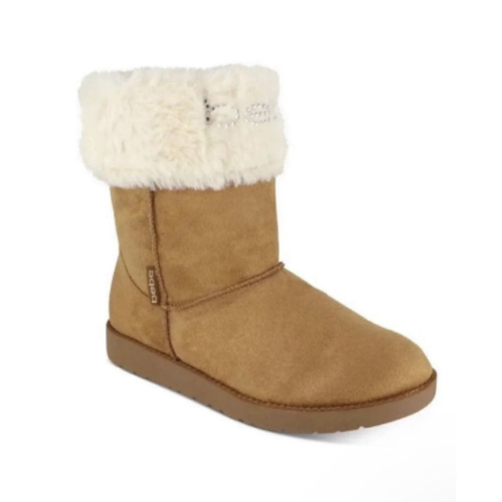 Bebe Lanaya Cold Weather Boots Tan Sz 9
